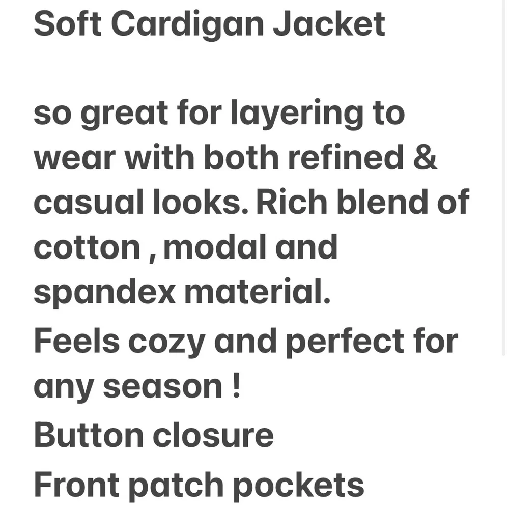 J Jill Cardigan Lightweight Neutral Pop Over Jumper Duster Black Size Large